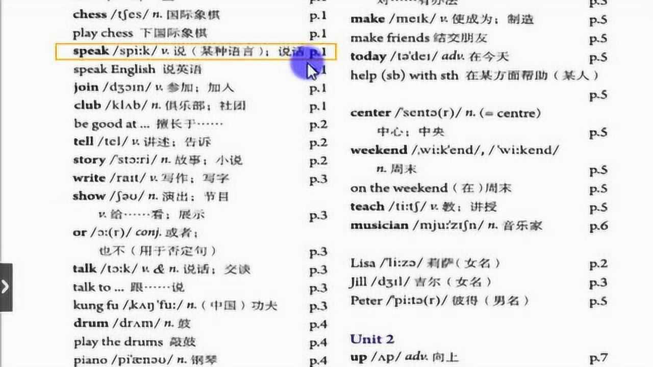 人教版七年级英语下册第1单元单词朗读_高清