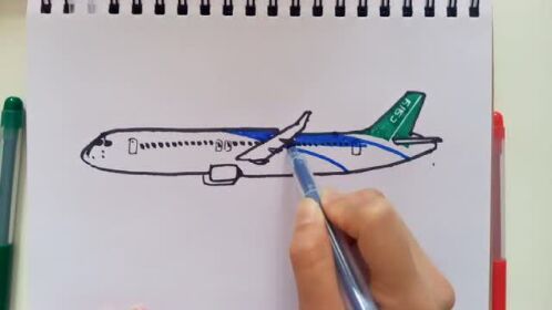 3分钟学会国产大飞机c919手绘