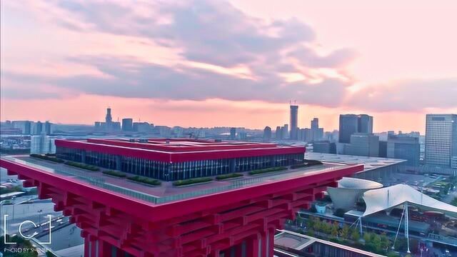 这里是上海世博园航拍视频