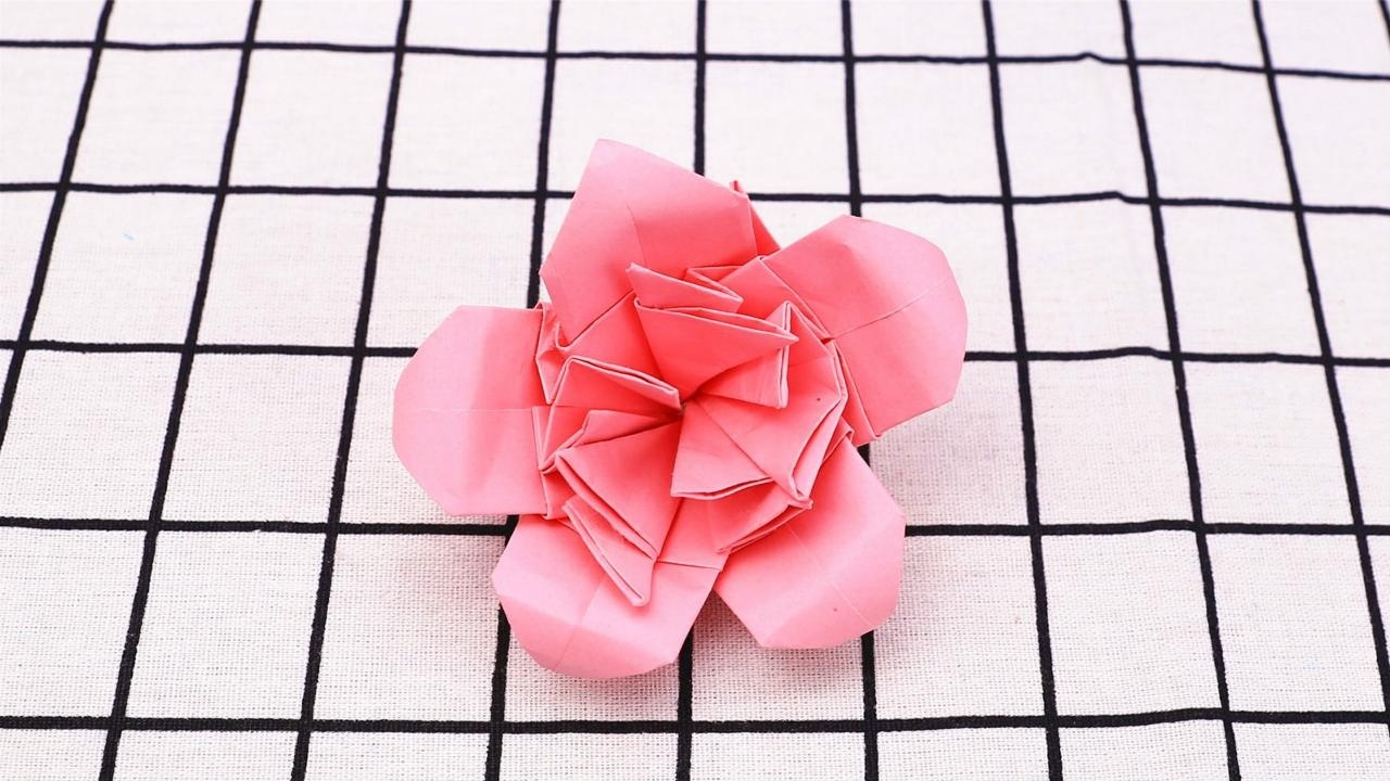 小爱的手作日记折纸娇艳的杜鹃花