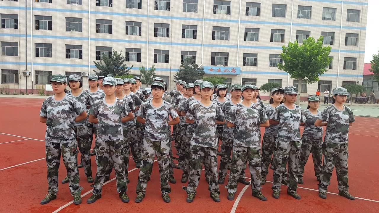 宁晋二中2017级新生军训_腾讯视频