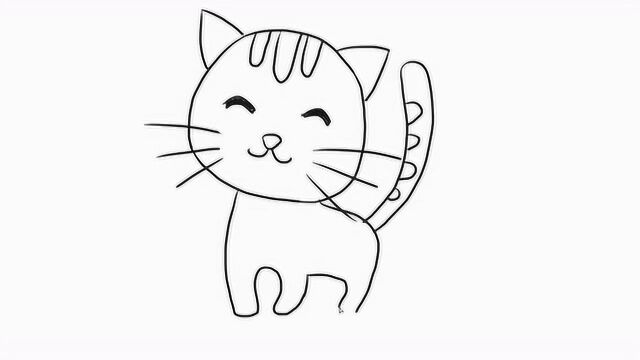可爱小猫咪幼儿亲子简笔画宝宝轻松学画画