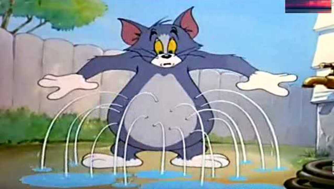 猫和老鼠 汤姆的肚子变成花洒啦这是要笑死我吗_腾讯视频