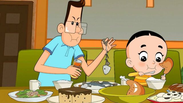 大头儿子:谁先吃饭,这是个大问题