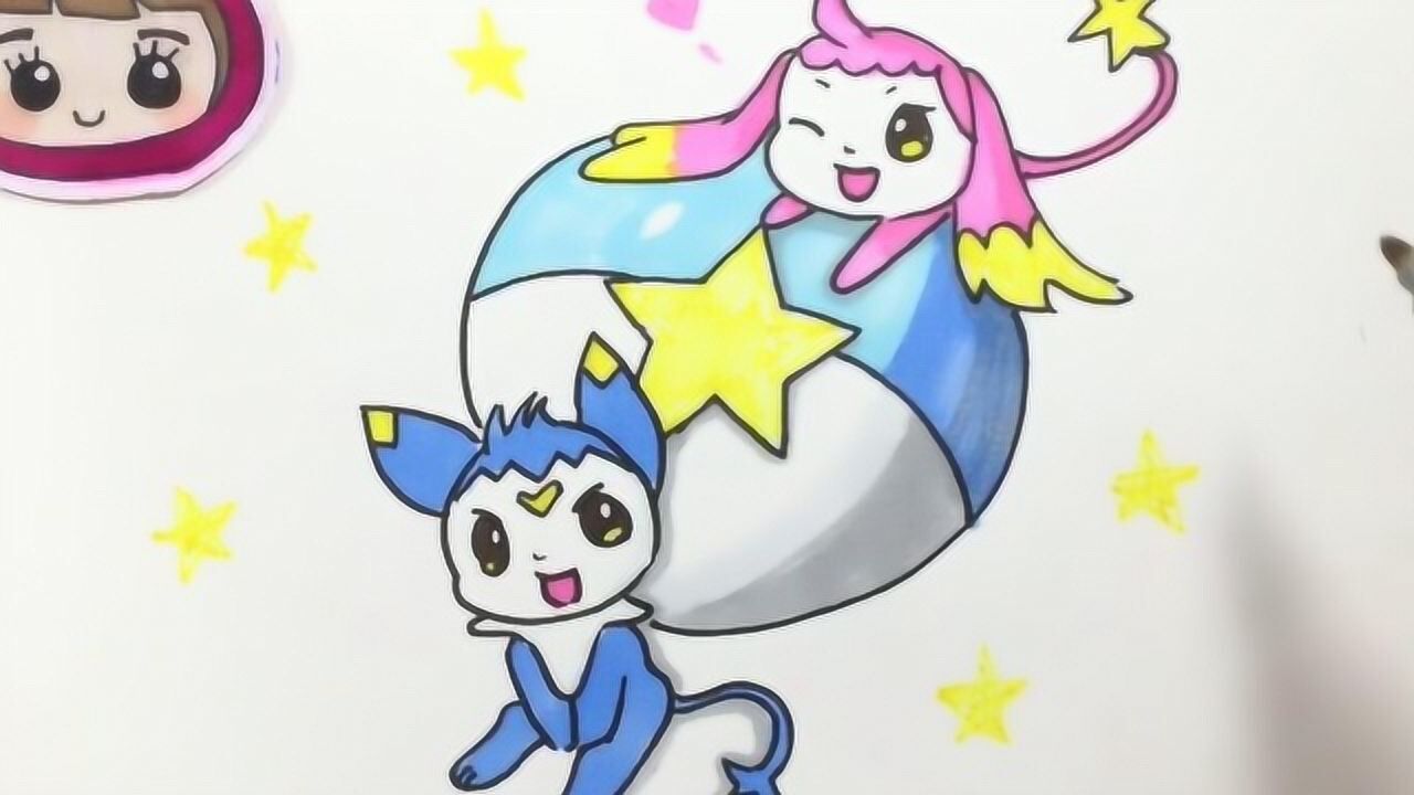 可乐姐姐学画画-洛克王国-可爱的迪莫