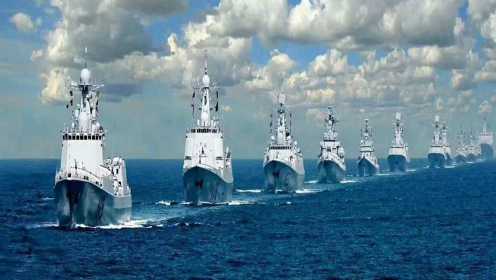 中国海军最大规模亮相！7个作战群南海大检阅，中美海军终于面对面
