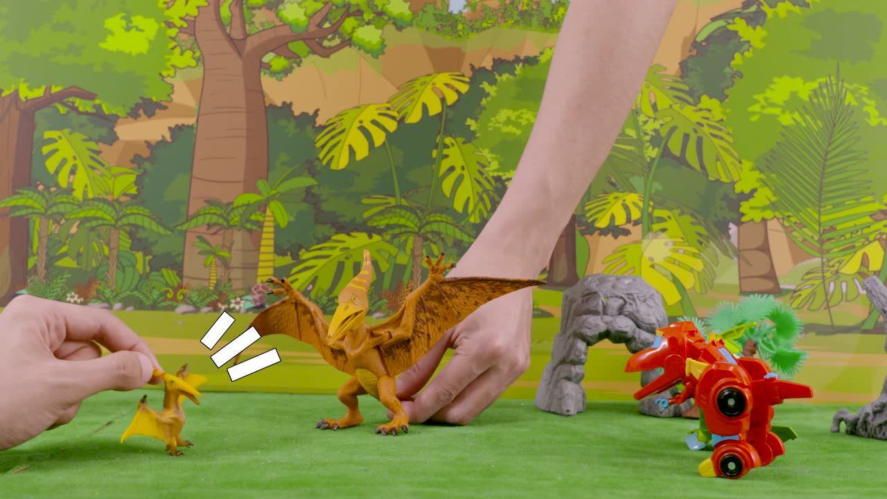 《玩具》帮帮龙出动玩具总动员 翼龙