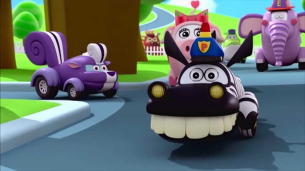 布隆家族动画片前面封路了皮皮和蹦蹦他们不能继续前进了