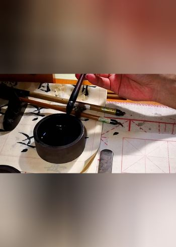 佛山卢氏书法-毛笔舔笔方法(高清)