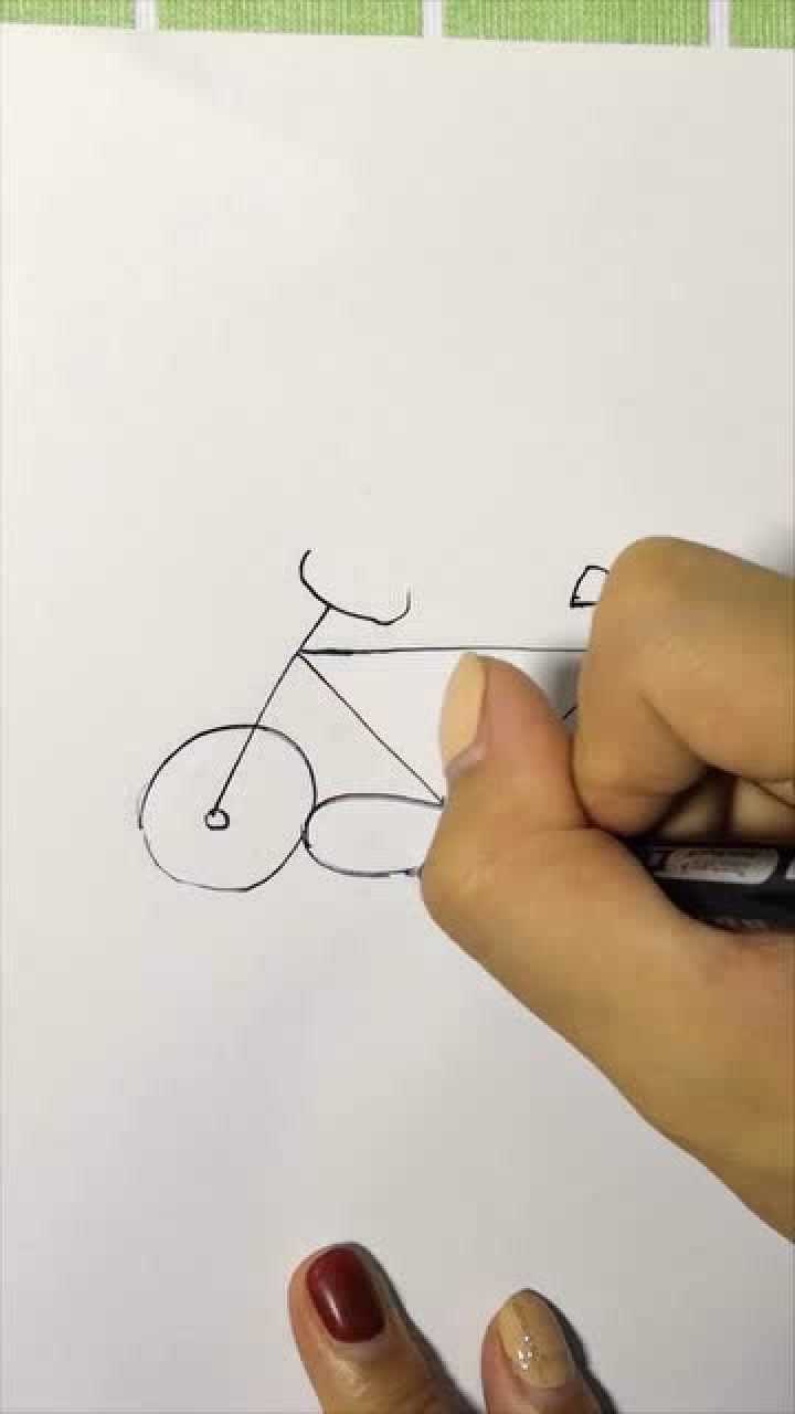 二八杠自行车简笔画图片