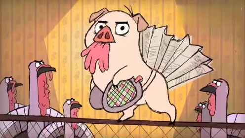 德国动画短片《猪命》 开始以为是恐怖片 之后又觉得是个搞笑片