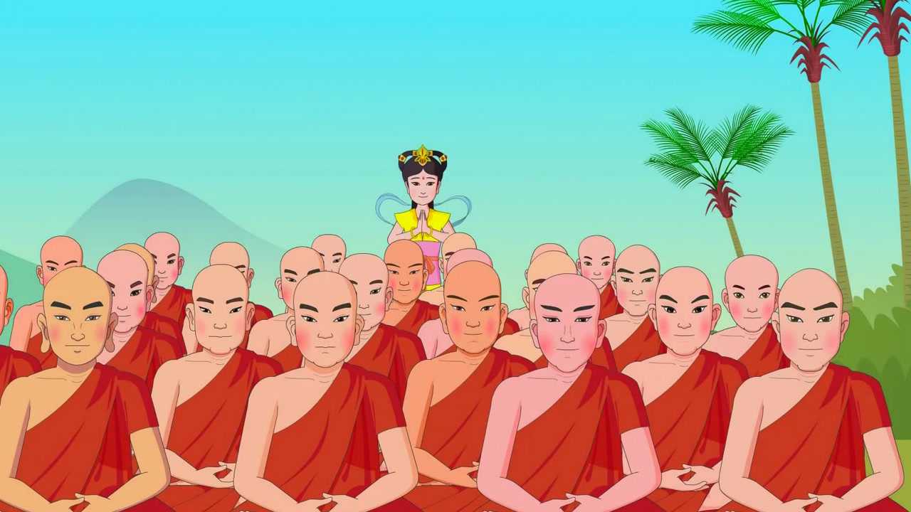 佛教因果故事:点灯供佛得证圣果_腾讯视频