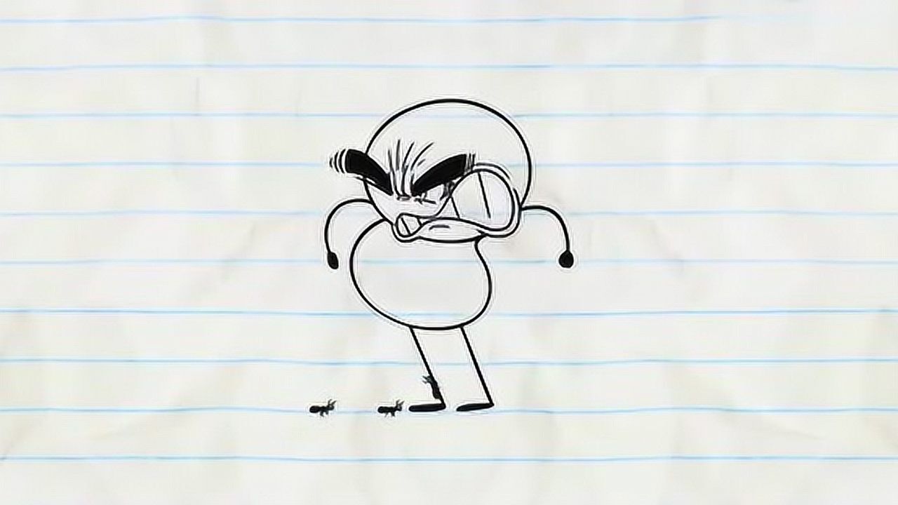 创意铅笔动画看铅笔人与蚂蚁