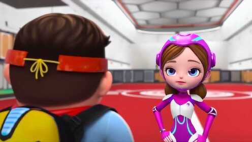 美少女战士vs刚烈侠 首次挥拳小胖子倒地不起的动漫动画