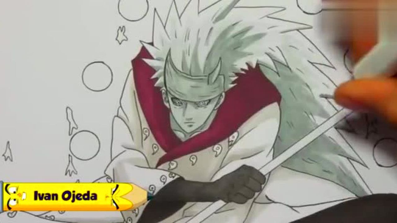 火影漫画家手绘六道仙人宇智波斑最帅的十尾人柱力