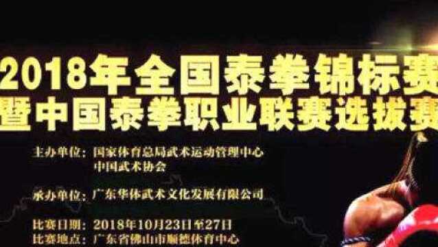 2018年全国泰拳锦标赛第四单元赛事直播