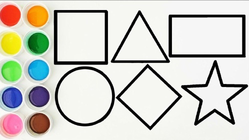 创意简笔画,如何画多边形并着色,儿童益智绘画启蒙