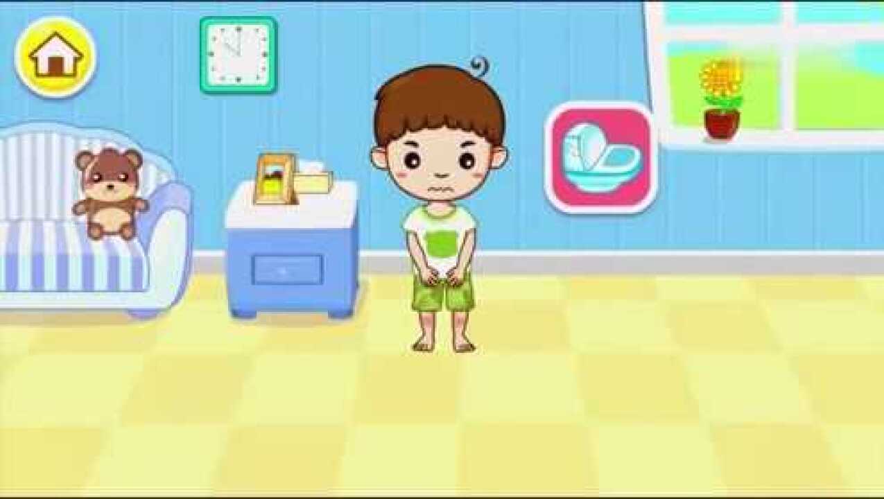 《宝宝巴士》小男孩喝太多的东西尿裤子上了，快帮帮它吧！_高清