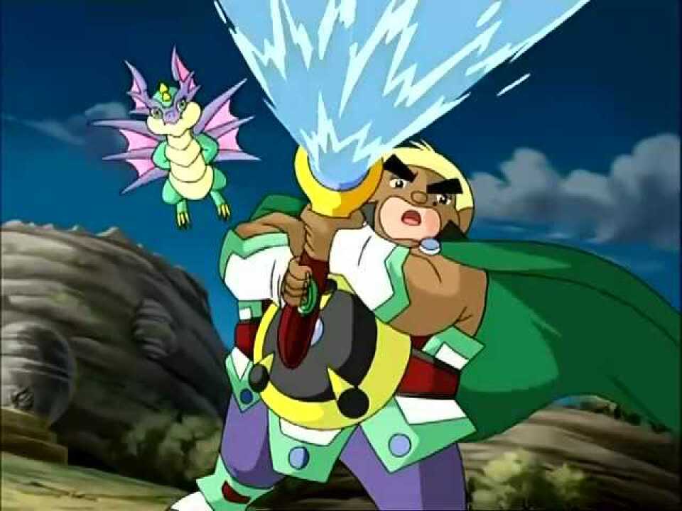 神兵小将:西门孝用水龙炮把泥浆蚯蚓身上的泥浆冲掉了