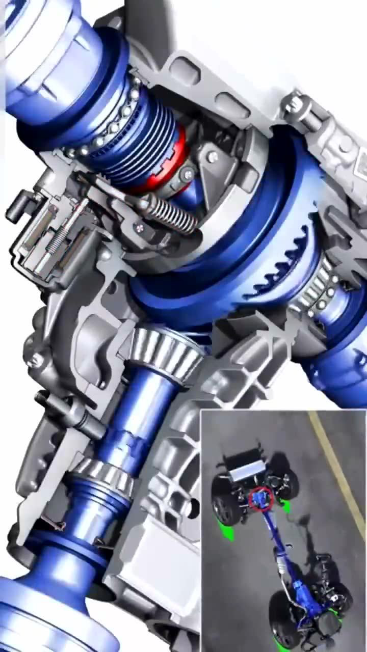 差速锁动态演示一工作原理!