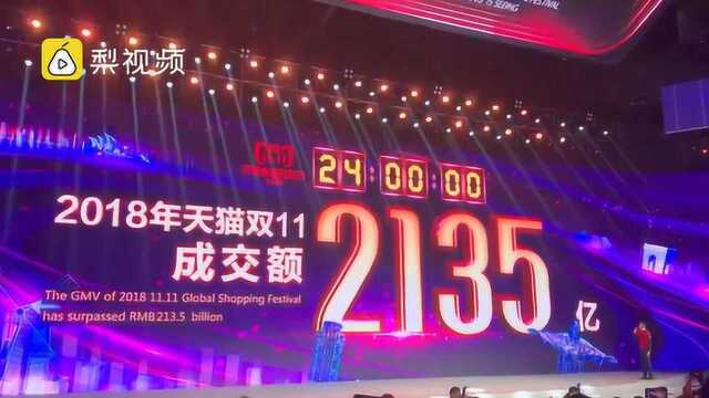 2135亿元!2018双11销售额全面破纪录,张勇:不为数字而做