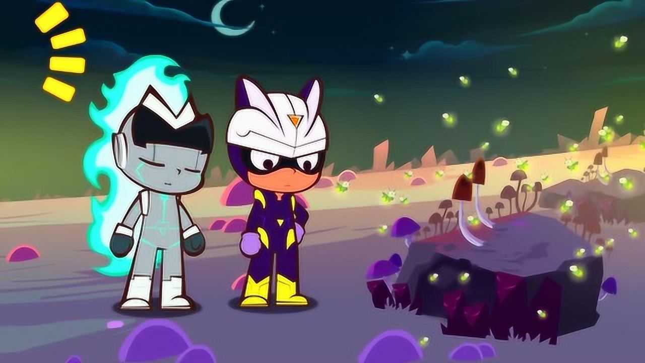 开心超人联盟伽罗和小心超人遇到巨大化后的萤火虫