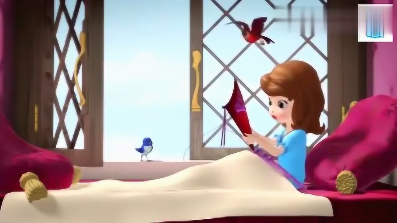 小公主苏菲亚苏菲亚的风筝回来了准备跑去洞穴感谢绿怪人