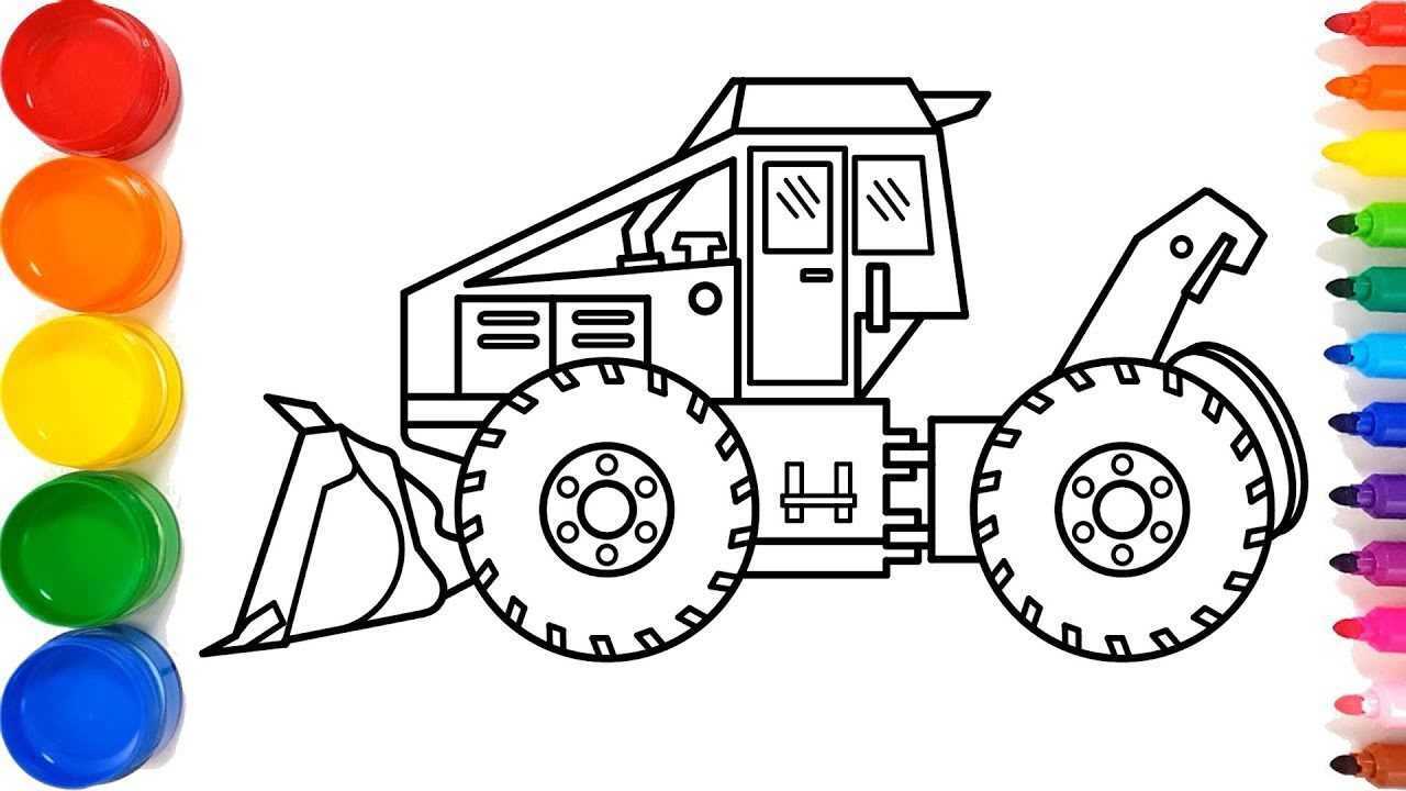 趣味简笔画:画推土机