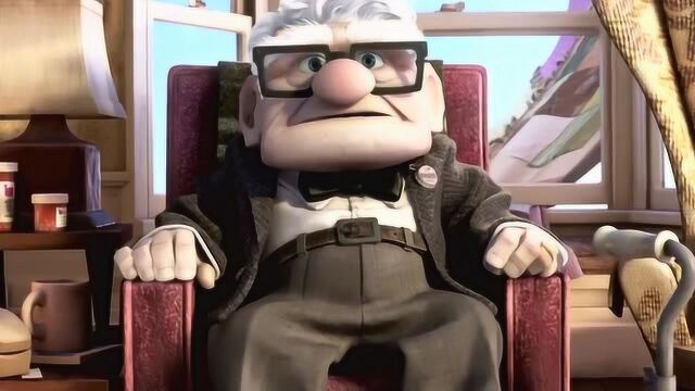 飞屋环游记:木屋飞上云朵,老头美妙旅程却被门外胖小子打破