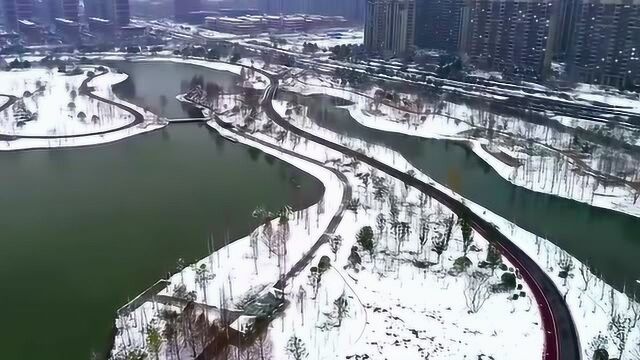 航拍中国:仙林湖2019瑞雪