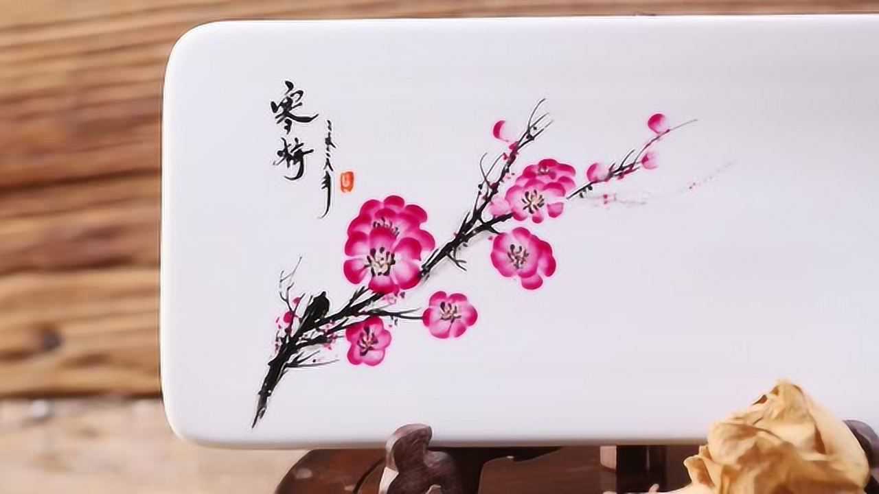 果酱画梅花图片