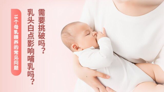 18个母乳喂养常见问题 第11集 乳头上有白点会影响哺乳吗?