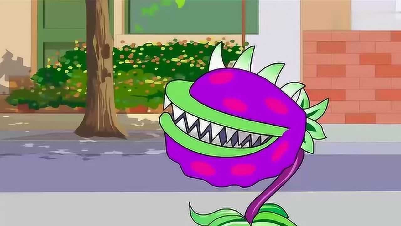 动漫植物大战僵尸:大嘴花竟然还没吃饱,什么情况?