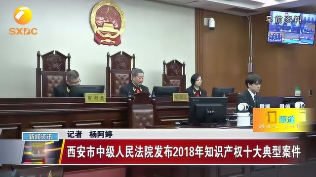 西安市中级人民法院发布2018年知识产权十大典型案件