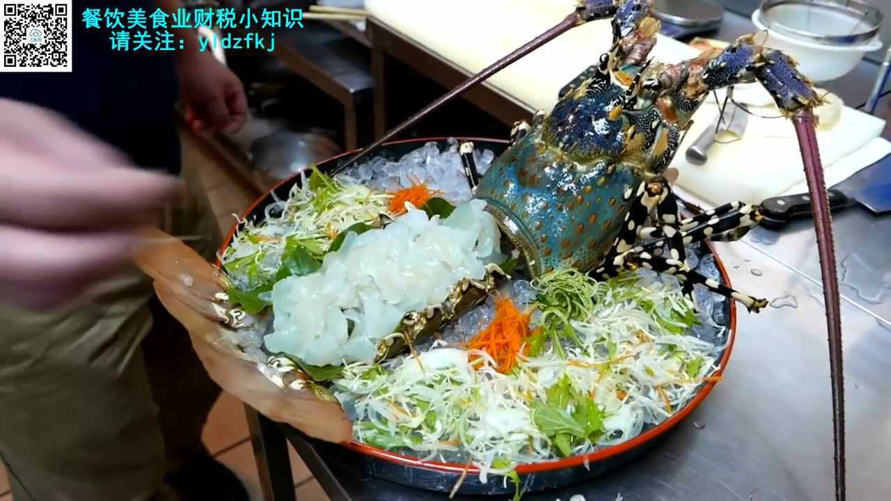 日本街头海鲜美食- $600美元 巨大彩虹龙虾