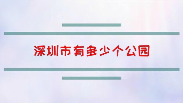 深圳市有多少个公园?