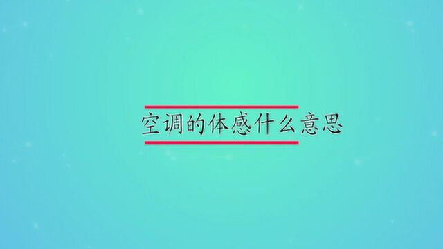 空调的体感什么意思