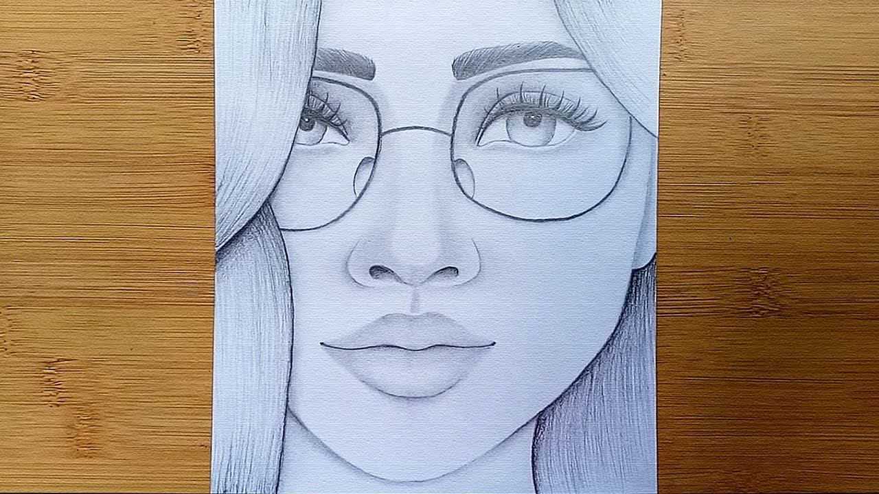 动手素描画:画戴眼镜的女孩