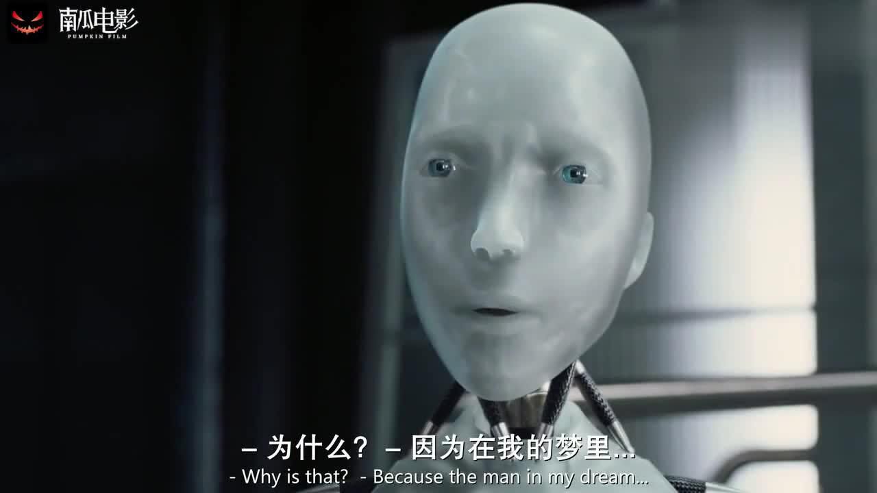 机械公敌:机器人桑尼也会做梦,还梦见男子站在山顶,解放机器人_高清1080P在线观看平台_腾讯视频