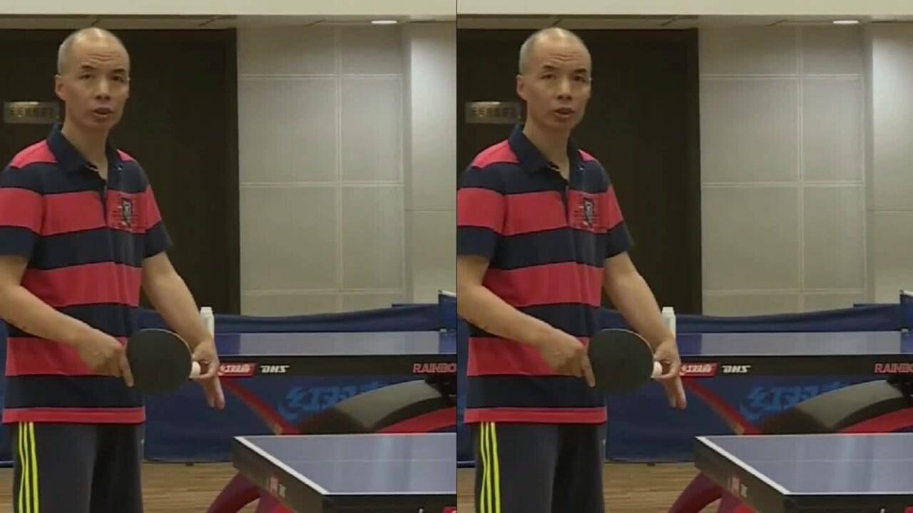 反手平击发球,不错很喜欢这种教学