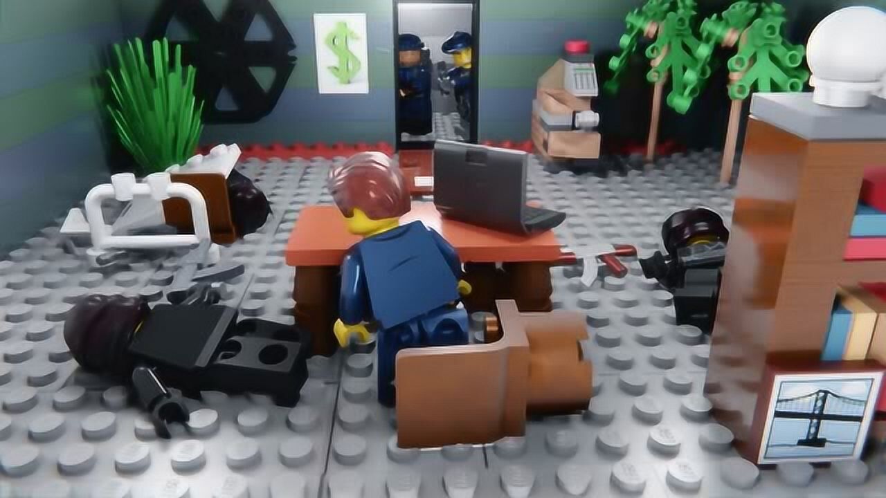 乐高警察特警抢劫银行