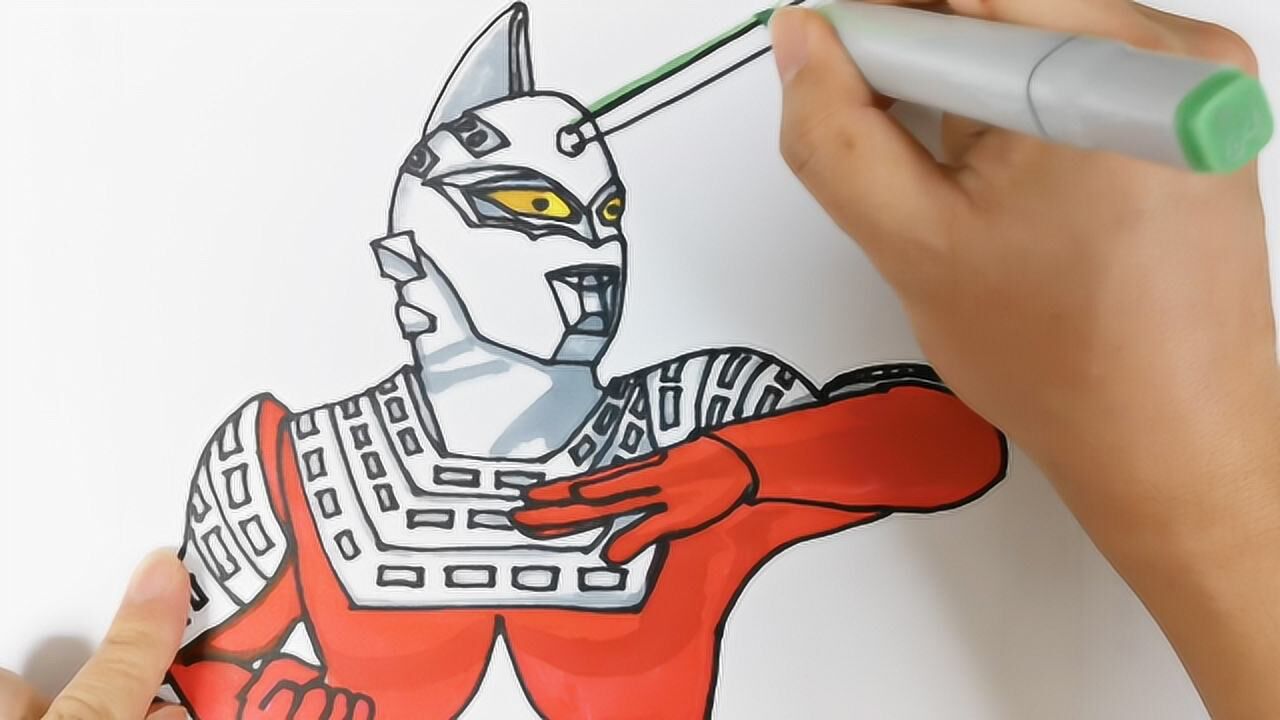 画超人气奥特战士,赛文奥特曼简笔画第二弹