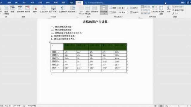 word表格数据的计算和排序,不看太可惜了