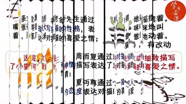 部编版四年级语文下册第四单元课文13《猫》