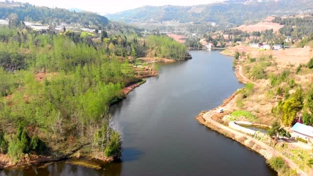 航拍云阳凤鸣响滩子水库