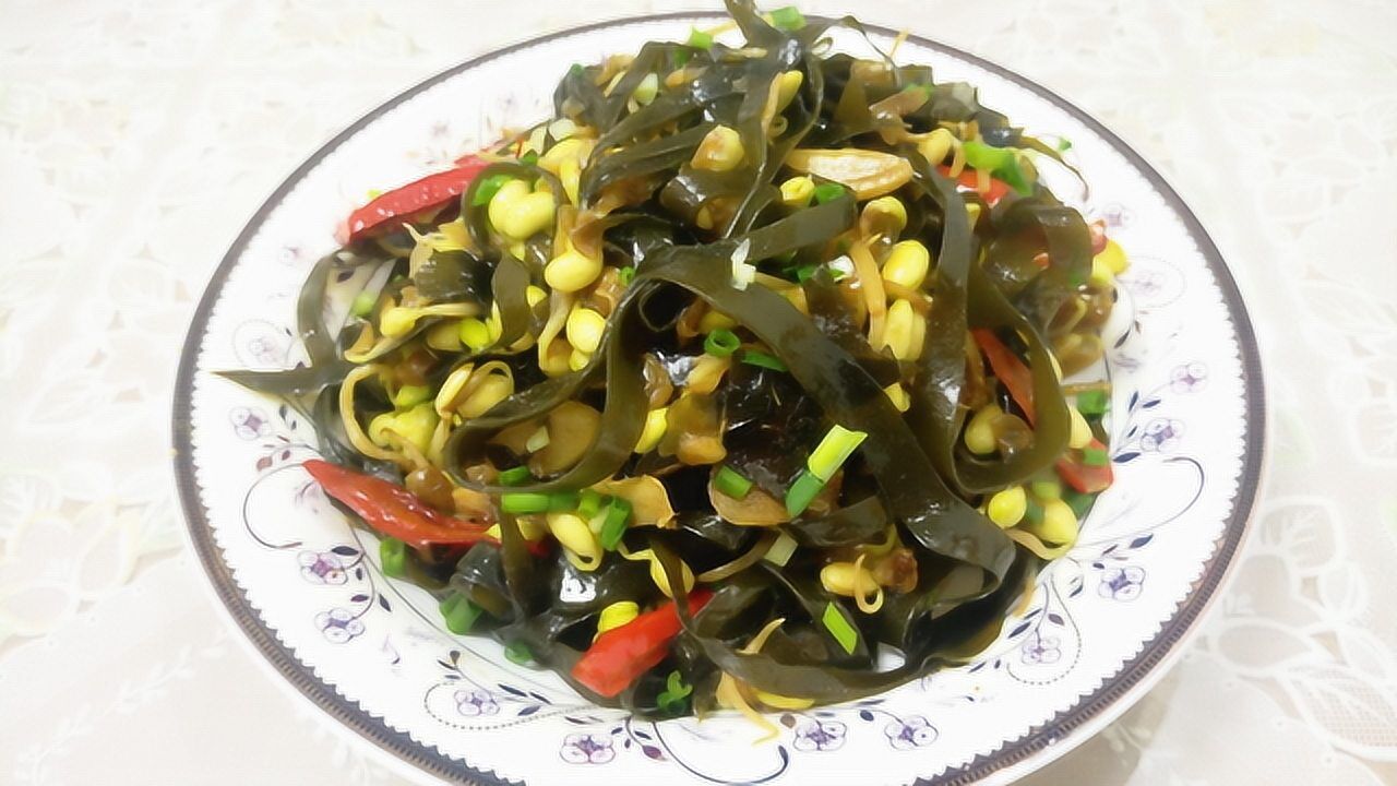 豆芽炒海带丝,简单好吃的家常菜