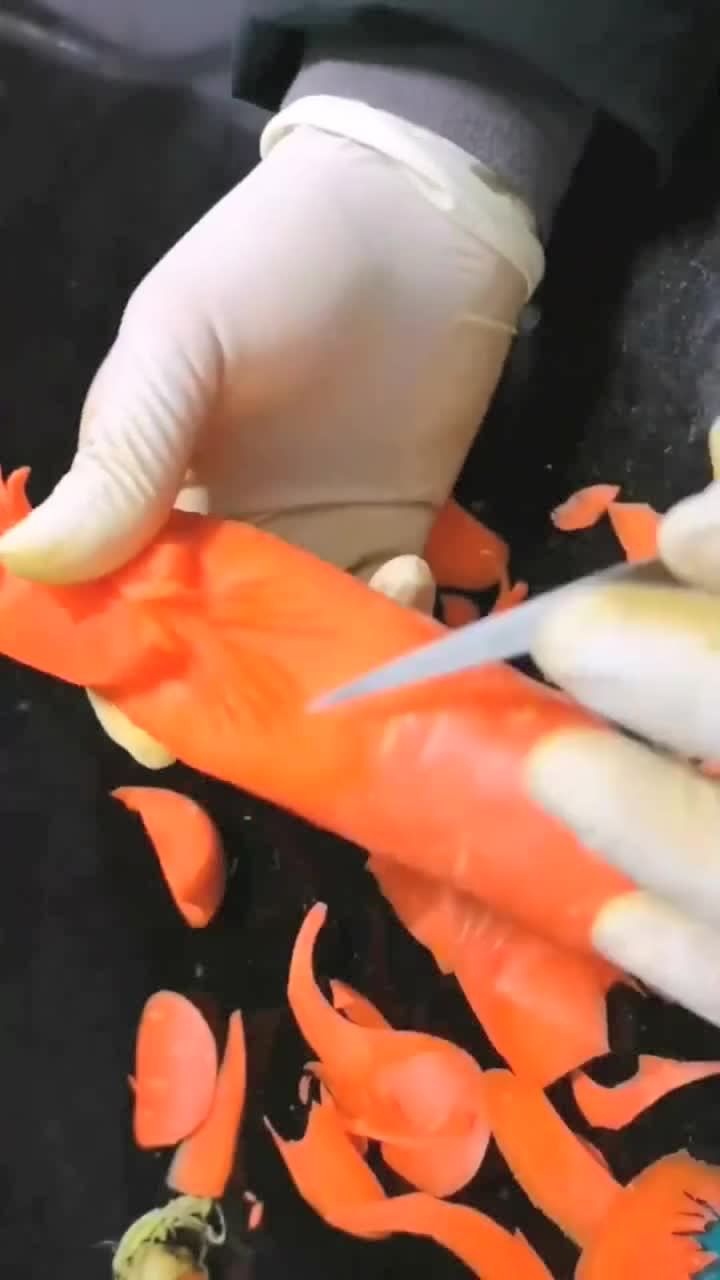 水果艺术胡萝卜雕小鸟只是这样能更好吃