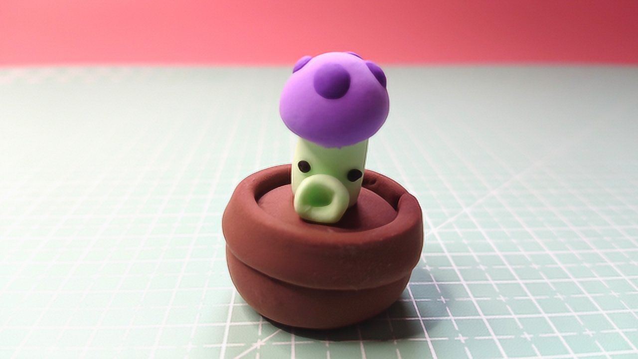 植物大战僵尸:小喷菇超轻黏土_腾讯视频