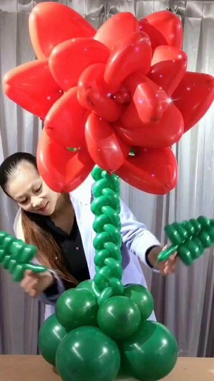 用气球拼接的花束,这样的简单的做法太容易操作了!