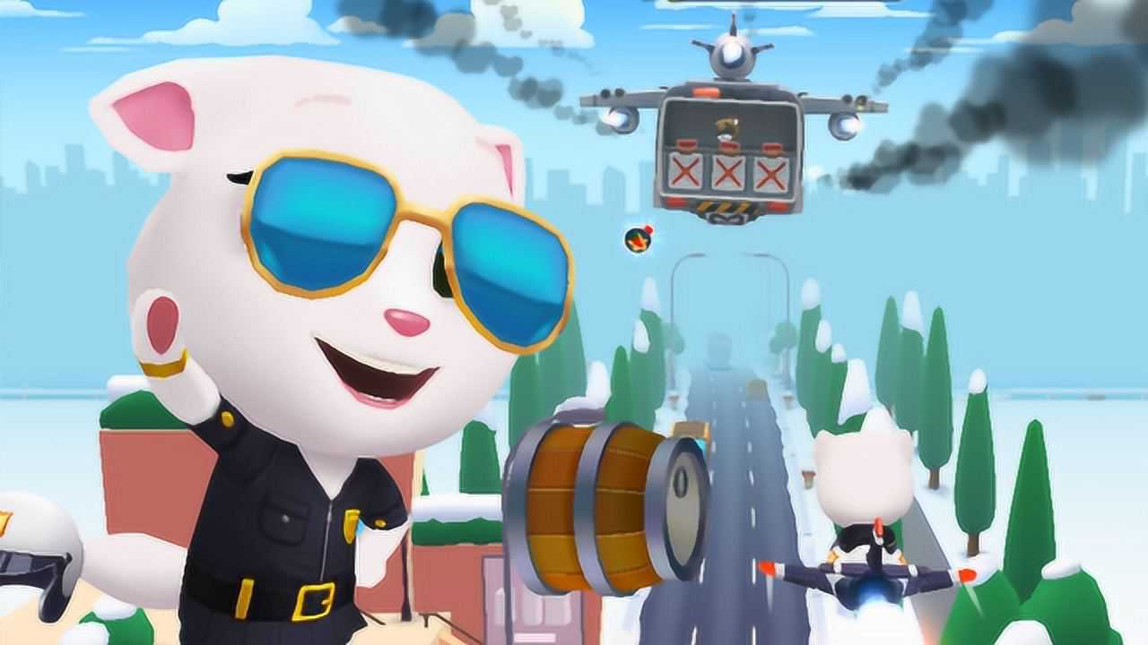 汤姆猫跑酷汤姆猫英雄小队警探安吉拉和浣熊空大作战